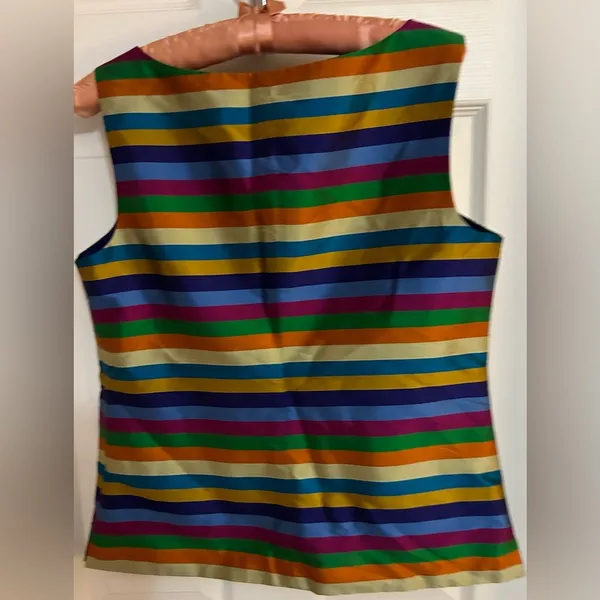 Talbot 100% silk multicolored vest size 6 - Image 2