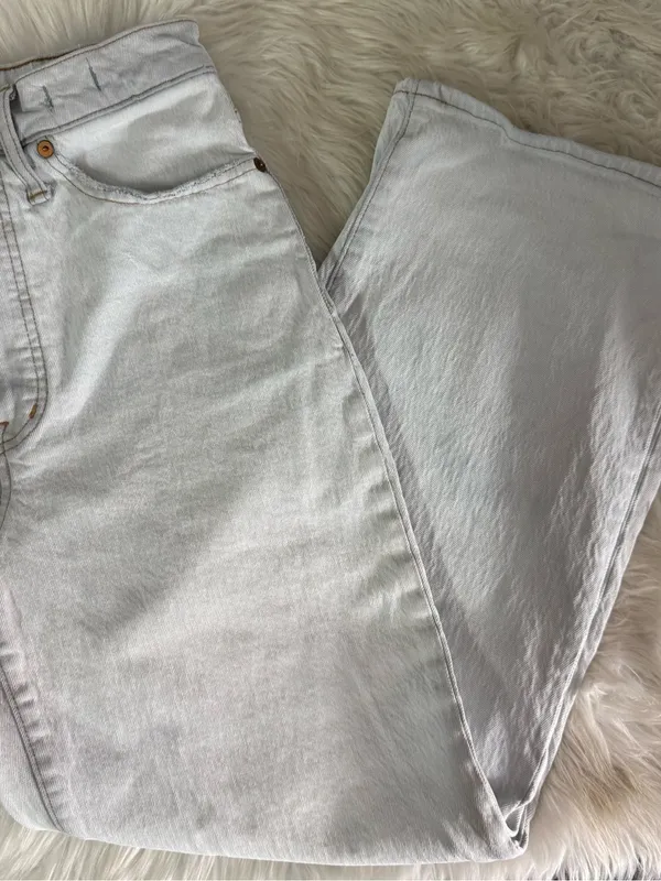 Madewell Perfect Vintage Wide Leg Crop Jeans Edmunds Wash Size 26 ND537 - Image 3