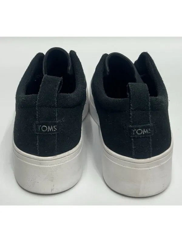 Tom’s AMBER Platform Slip On Leather Sneakers Shoes Women’s Size 9 Black - Image 5