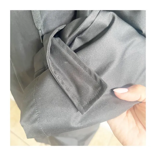 Bernardo Hooded Rain Coat Womens Medium Black Waterproof Full Zipper Gorpcore - Image 7