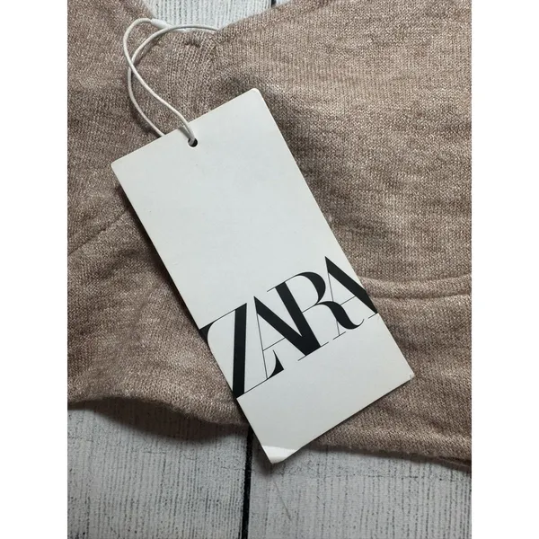 Zara Bustier Crop Top Cami Womens Size Small Light Pink Strappy Babydoll Fairy - Image 2