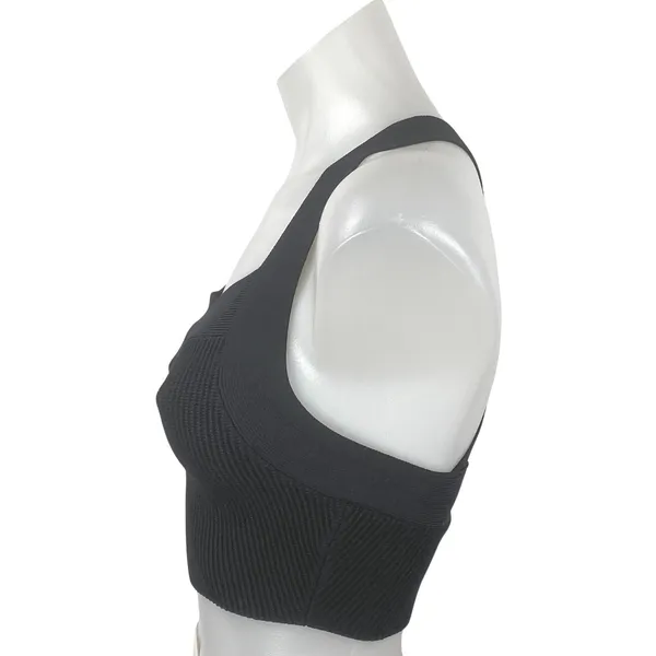 Aritzia Babaton Black Sculpt Knit Yoga Gym Athletic Activewear Crop Tank Top XS - Image 3