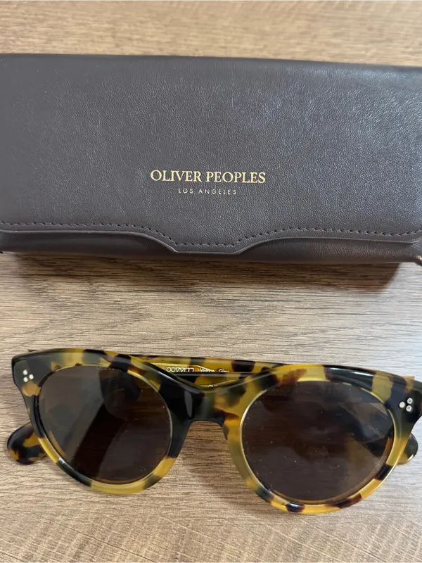 Oliver Peoples Tortoise Frame Sunglasses with Brown Lenses - Image 3