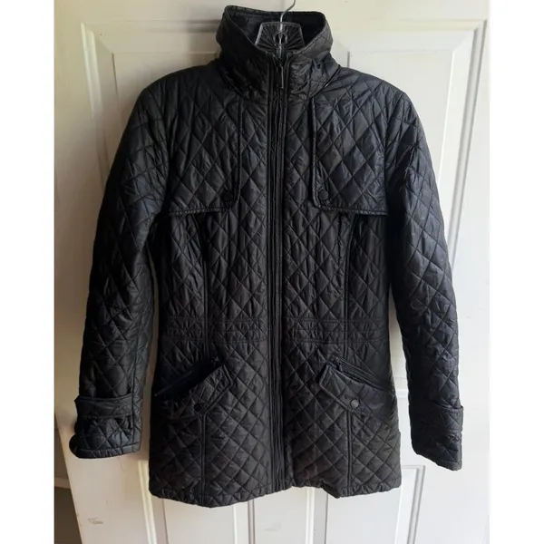 Tumi Women's Black XS Quilted Primaloft Mid-length Full Zip Packable Coat - Image 2