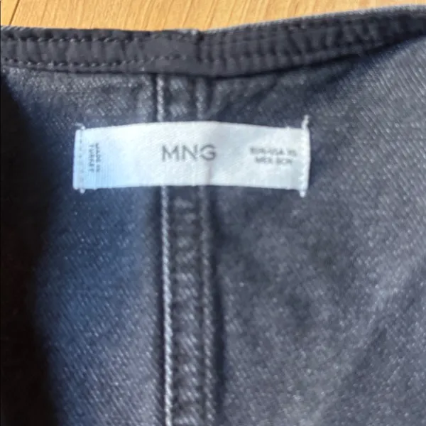 Mango Charcoal Denim Vest - Image 2