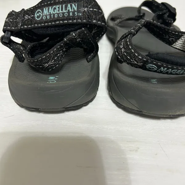 Magellan Outdoors River II Sandals Zig Zag Black White Sz 10 - Image 4