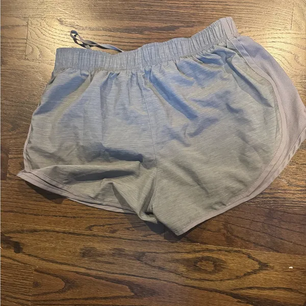 Nike Women's Dri-fit lined Light Gray Athletic Shorts - Image 2