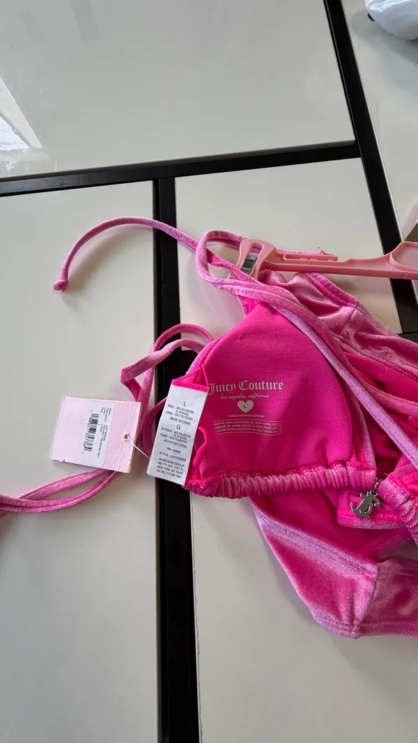 ✨ juicy couture pink velvet bikini set size l nwt 💖 - Image 10