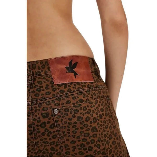 Free People‎ One Teaspoon Harem Cheetah Sinner Pants Barrel Jeans Tobacco 26 S - Image 6