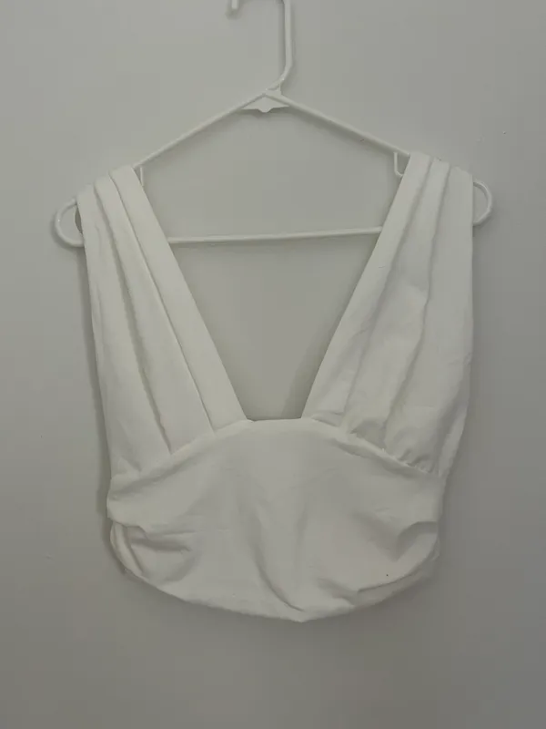 White Crop Top - Image 2