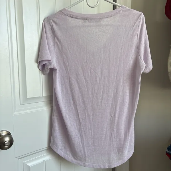 Athleta Purple Relaxed Fit Short Sleeve Tee - Image 4
