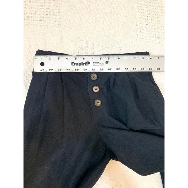 Greylin small Nana pleated linen cropped wide leg culottes P2 3401 - Image 4