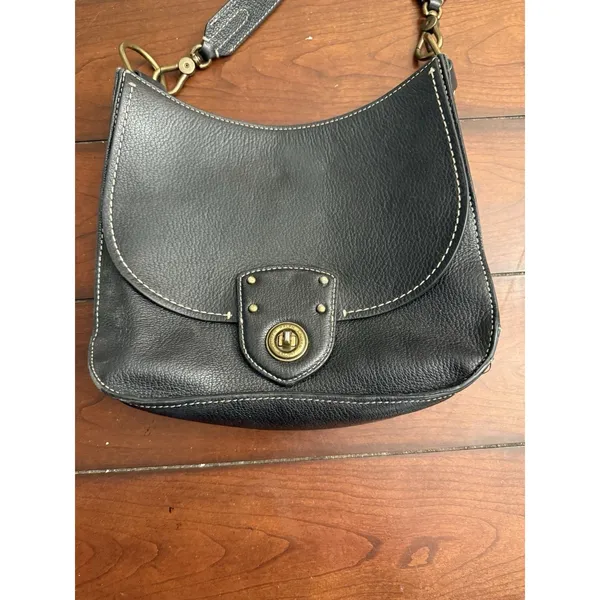 Lauren Ralph Lauren Rare Convertible Black Leather Shoulder Cross‎ Body Bag - Image 2