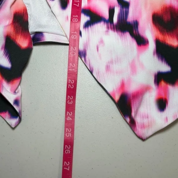 Askari Pink Purple Black‎ Abstract Print Jacket Cardigan Large Lined Drape - Image 9