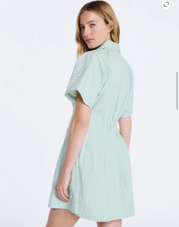 Free Assembly Striped Corset Mini Shirtdress - Image 3