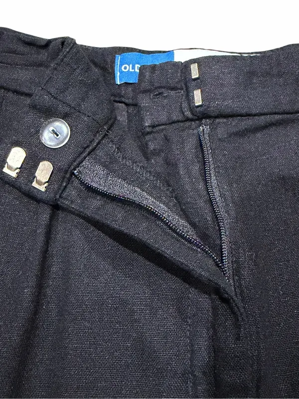 Old Navy Linen Blend Shorts Women’s Medium Black High Rise Pleated Adjustable - Image 6