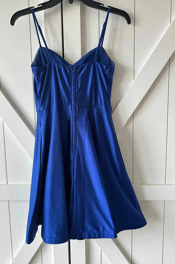 Blue Formal Dress Short Size 2 - Image 2