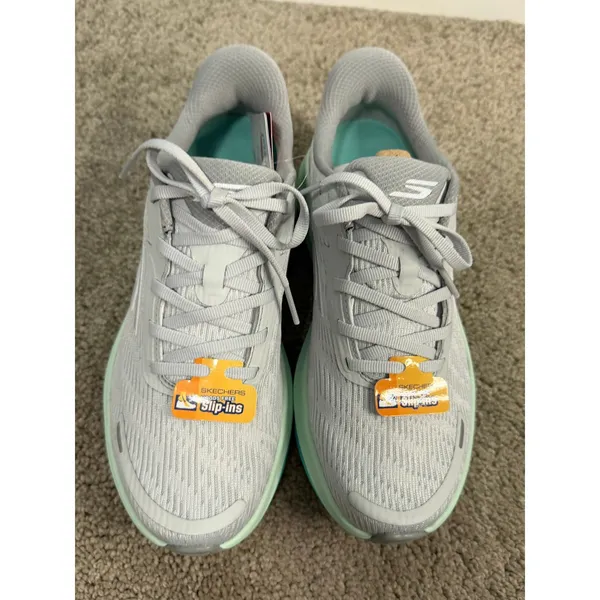 New Skechers Slip-Ins Aero Pulse Gray Aqua Women’s Sneakers Size 6.5 - Image 2