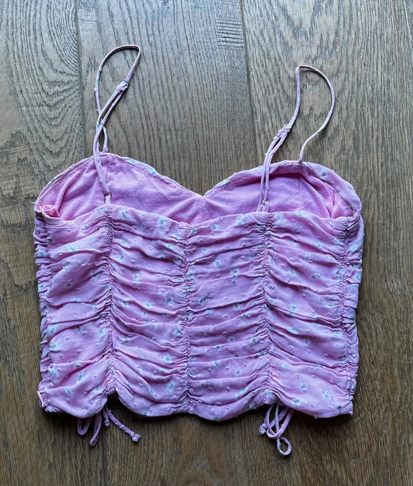 Isabelle’s Cabinet Electric Love Pink Floral Top Size S - Image 3