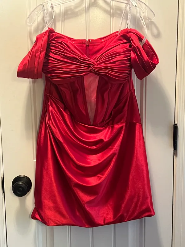 Red Rachel Allan 40433 Homecoming Dress Size 12 - Image 6