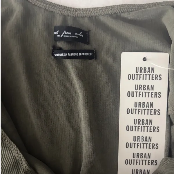 Urban Outfitters Out from Under Cowl‎ Neck Ribbed Bodice Olive Green Small NWT - Image 6
