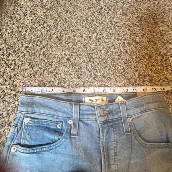Madewell‎ The Perfect Vintage Straight Jean Light Wash Distressed Denim Size 25 - Image 6