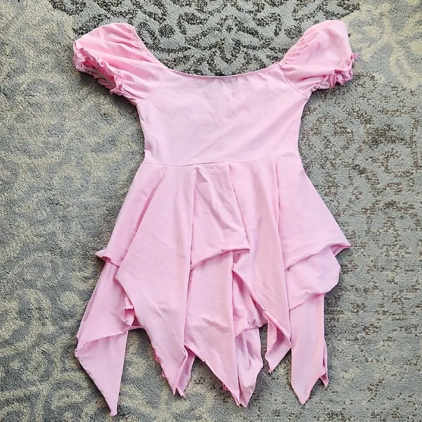 Current Mood Dolls Kill Chasin’ Rainbows Asymmetrical Dress Pink Medium - Image 5