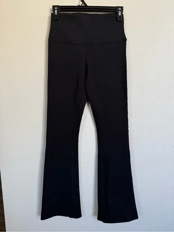 Alo Yoga Black High Waist Bootcut Full Length Leggings Small - Image 3