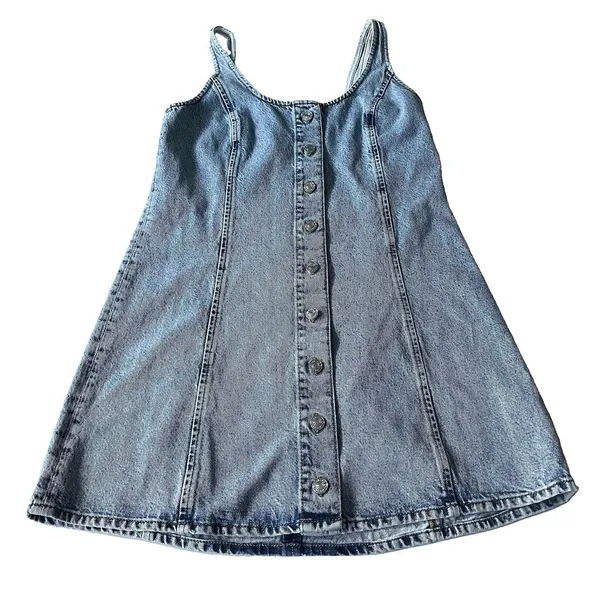 NWT FRAME The Shift Denim Dress Light Blue Wash Size 6 - Image 4