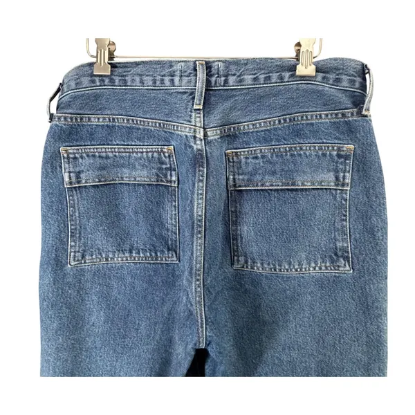 Agolde Cooper Cargo Jeans 28 Blue Organic Cotton Relaxed High Waisted Utility - Image 6