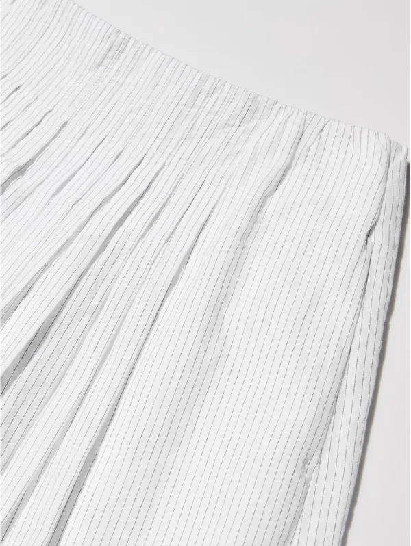 Uniqlo Linen Blend Tuck Long Skirt NWT Off White XXL - Image 3
