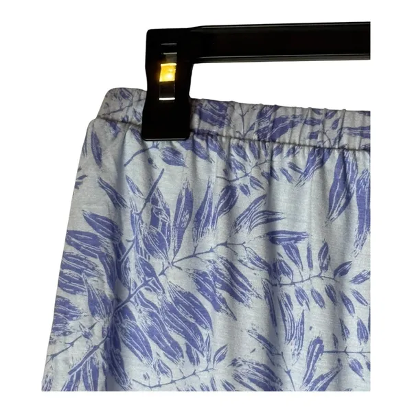Hale Bob Pajama Shorts Women‎ Medium Blue Purple Palm Print Loungewear Casual - Image 6