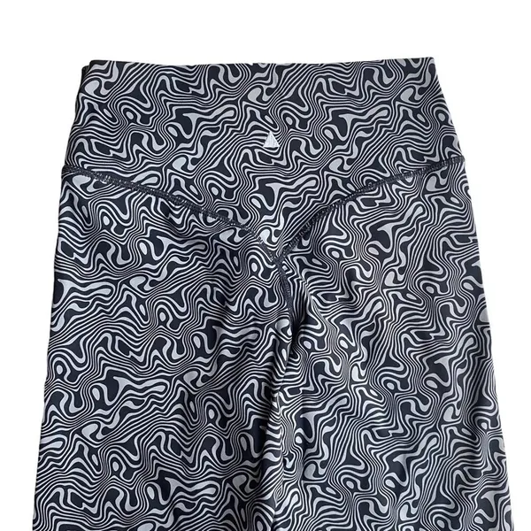 Vitality Storm Legging Black Gray Swirl Eclectic Psychedelic Workout Yoga Size M - Image 8