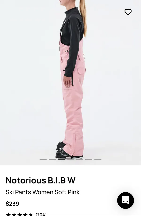 Pink Dope Snow Ski Bibs - Image 3
