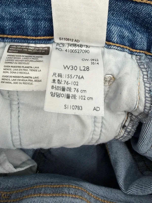 Levi's Jeans Womens 30 Blue Medium Wash Wedgie Straight Stretch Button Fly Ankle - Image 6