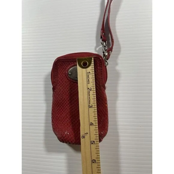 Fossil Red‎ Wristlet Wallet W Zipper - Image 5