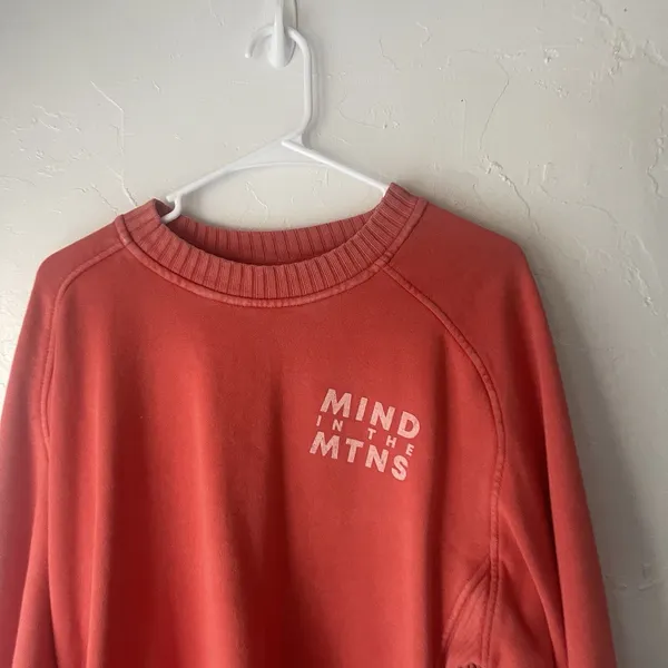 Aerie Small Coral Red Pink Oversized Mind In The Mountains Loungewear‎ Sweater - Image 2
