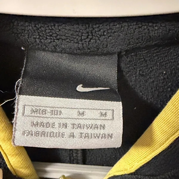 Nike quarter 1/4 zip up Black and Yellow fleece Pullover - Image 6