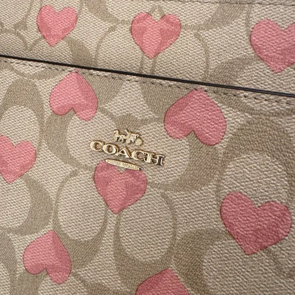coach Laptop Sleeve In Signature With Heart Print cp374 - Image 3