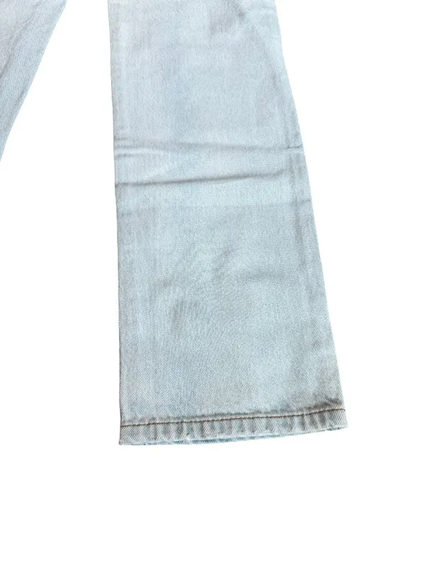Revice High Waisted Straight Leg Jeans Distressed Denim Light Wash Size 26 Women - Image 10