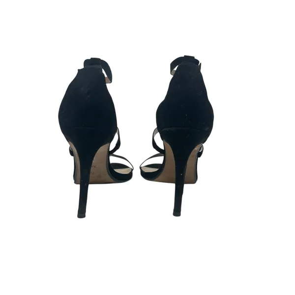 Raye Alley‎ High Heels Pumps Shoes Suede Ankle Strap Buckle Black Size US 7.5 - Image 10