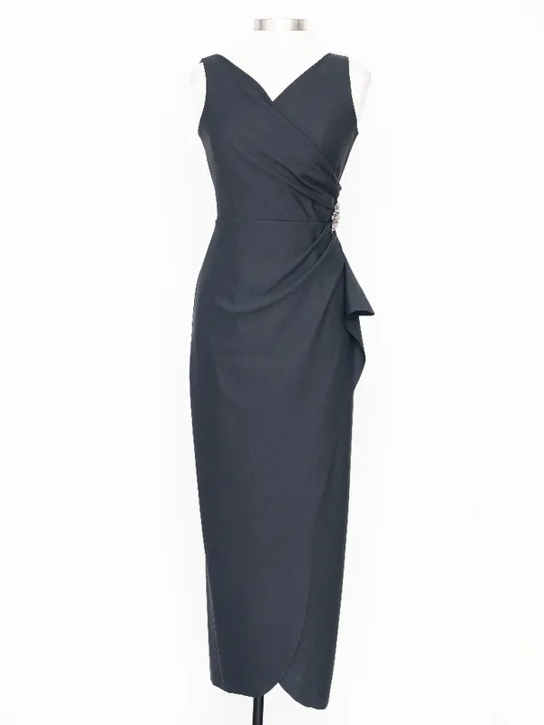 Alex Evenings - Navy‎ Draped Formal Evening Gown - Image 2