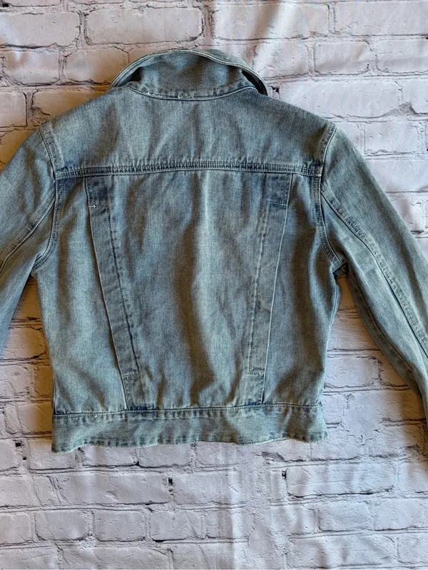 Free People Denim Jacket Western Boho Women’s Size Small Faded Country Prairie - Image 12
