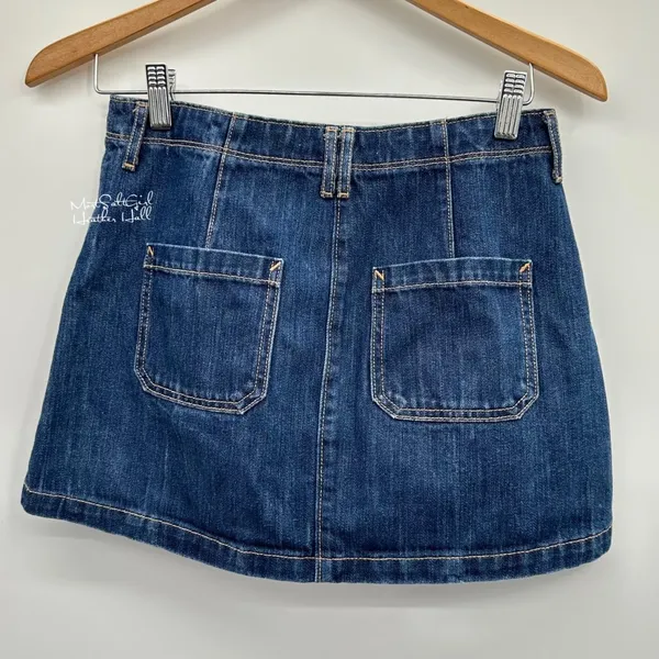 Hollister Button-Front Denim Mini Skirt Size 26 - Image 2
