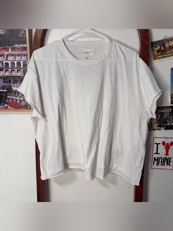 The Great The Crop Tee Top White Size M - Image 2
