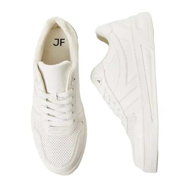Justfab Brooklyn Court Sneakers in Bright White, Size 7​​​​ - Image 4