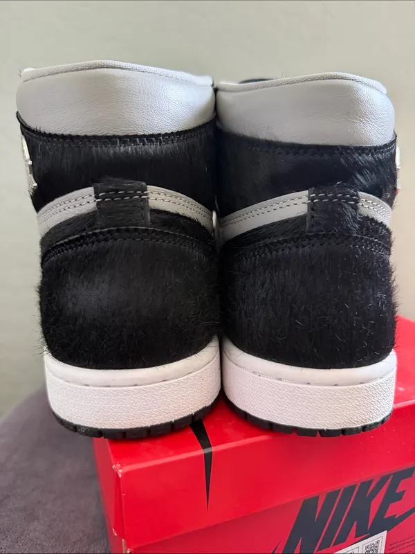 2022 Nike Air Jordan 1 Retro High OG Twist 2.0 Medium Grey W9 - M7.5 Real Fur - Image 5