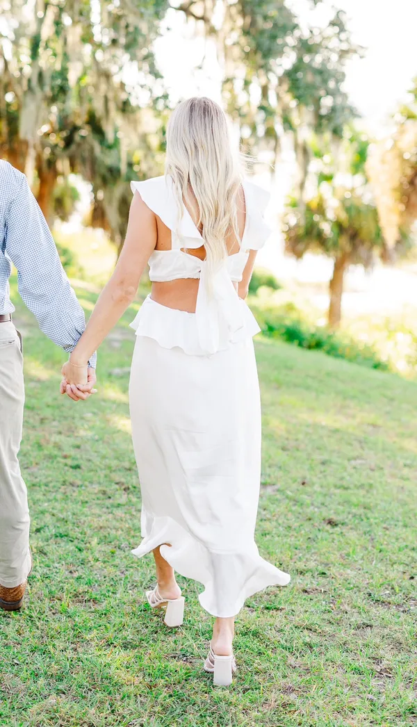 Show Me Your Mumu Zoey Midi Dress ~ Ivory Luxe Satin - Image 2