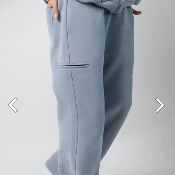 Comfrt Affirmation Collection Sweatpants Loungepants  Slate Fleece Pants - Image 3
