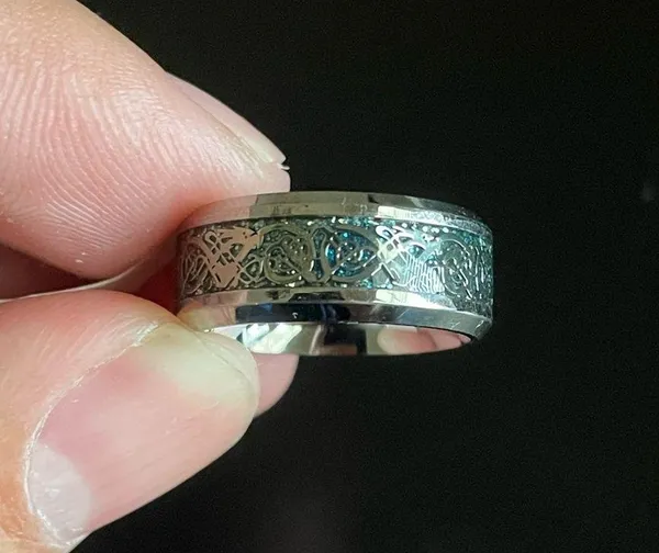 Blue silver dragon ring size 7 - Image 3